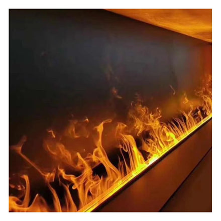Custom Modern Linear Steel Antomizing 1250mm Built-in Electric 3D Vapor Steam Mist Fireplace with Remote Control for Living Room