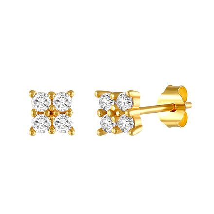 925 Sterling Silver Creative Dainty Diamond Stud Earring Street Style Versatile Europe and America Hot Sell Silver Jewelry