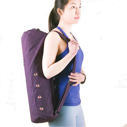Thick Exercise Yoga Mat Carrier Canvas Yoga Mat Carry Bag with Pockets and Adjustable Strap Yoga Mat Storage Bag