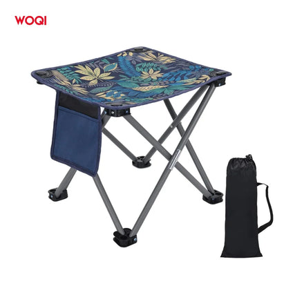 Woqi Outdoor Ultralight Portable Collapsible Steel Stool for BBQ Picnic Beach Gardening