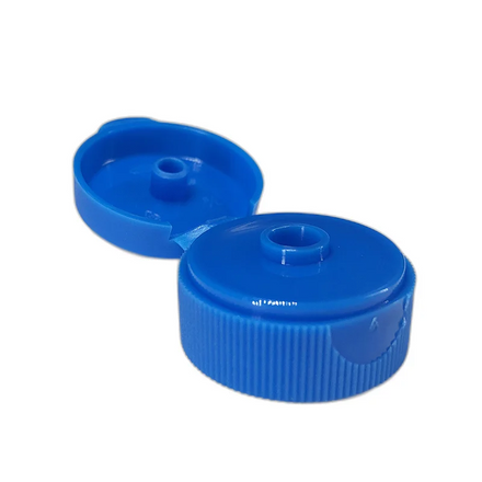 Haotuo Ribbed Frosted 28/400 PP Plastic Non-Spill Flip Top Cap Bule Color Lid for Cosmetic Use and Bottles