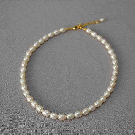 French Jewelry Necklaces Wholesale Natural Pearls Freshwater Pearl Choker Necklace for Women