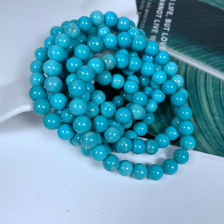 Natural Healing Crystal 4mm 7a Blue Stabilized Crystal Beads Turquoise Bracelet