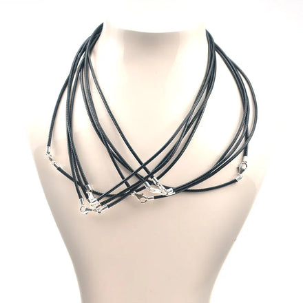 Classic Cotton String with Sterling Silver Clasp Stocks 2mm Cord for Hanging Pendant Necklace Jewelry Use