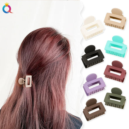 QIYUE Small Size Matte Plastic Hair Claw Clip Fashion Woman Girl Hair Accessories