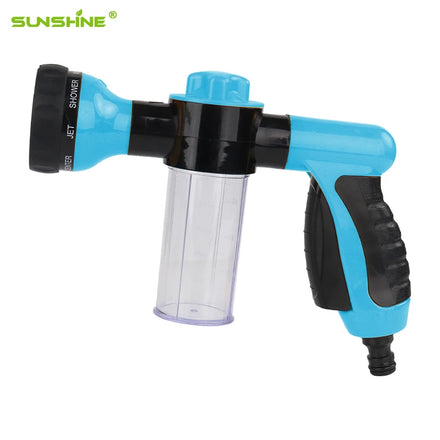 SUNSHINE Hot Selling 8 Watering Pattern Adjustable Nozzle High Pressure Car Washing Pet Shower Hose Soap Sprayer Nozzle