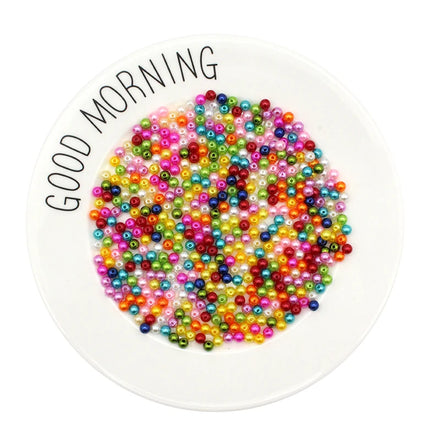 6mm 100pcs/bag Wholesale Loose Pearls ABS Colorful Beads with Hole Loose Beads for DIY Jewelry Making