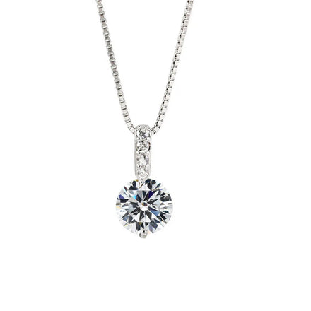 S295 Sterling Silver Necklace Fashion Jewelry Necklaces Luxury Diamond Charm Pedant Sterling Silver Necklace for Women