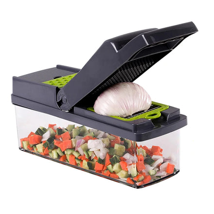 Multifunctional 15 in 1 Vegetable Cutter Mandoline Fruit Chopper with Container