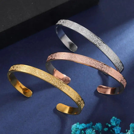 Hot Sale Stainless Steel Muslim Allah Islamic Verse Bracelet Jewelry