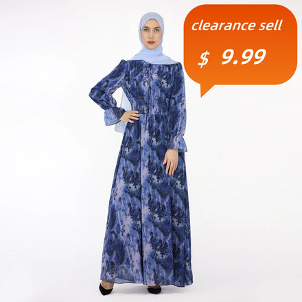 Clearance Sell !!! Muslim Modest Dresses for Girl Islamic Clothing Ladies Abaya Women Muslim Dress Dubai Abaya