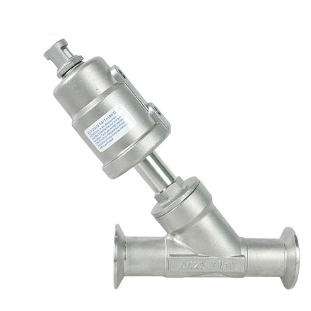 1/2 3/4 1'' 304 Stainless Steel Pneumatic Quick-install Angle Seat Valve 16bar Angle Seat Valve PTFE Sealing