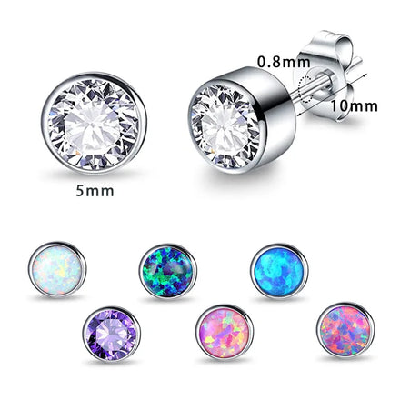 Gaby New Design ASTM F136 Titanium Earrings Opal Cartilage Earring Helix Body Jewelry for Wedding Engagement or Gift