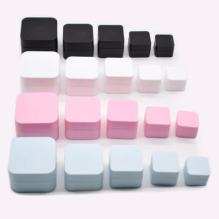 10ml 15ml 20ml 30ml 50ml 80ml 100ml Matte White Black pink Blue square Double Wall PP Jar Frosted Plastic Cream Jar