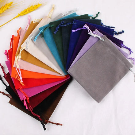 Lower Price Mini Custom Colorful Small Drawstring Velvet Bag Packaging for Jewelry