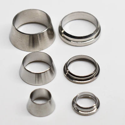 HAL-LOK Stainless Steel 304/316 Double Ferrule Set Front and Rear Forged Polished Swagelok Replacements