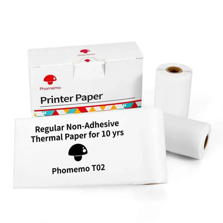 Phomemo Thermal Printer 50mm*3.5m Normal Printer Paper Roll Non Sticky Paper Last for 10 Years