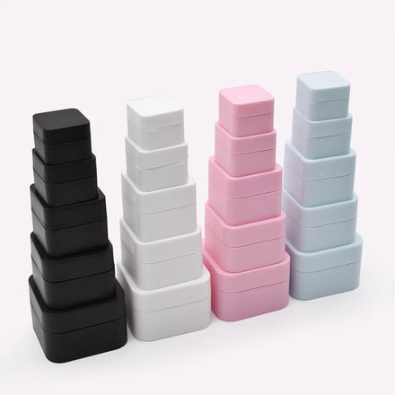 Empty BPA Free Double Wall Matte Frosted Face Cream PP Jars Cosmetic Square Plastic Jar with Lid