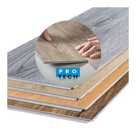 Anti-slip Uv Coating Vinyl Plank Interlock Click Pvc Vinyl Tiles Rigid Core Spc Flooring