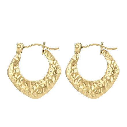 High Quality Women Irregular Stainless Steel Earrings Fashion Girl Clip Earring Jewelry