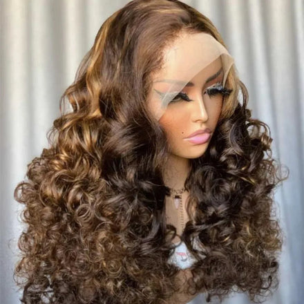 Goodluck Lace Front Wigs Loose Wave Human Wigs 100 Human Hair Hd Wig Swiss Lace Double Drawn Hair for Black Women 200%Density