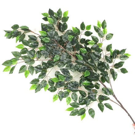 Big Size Green Banyan Leaf Artificial Ficus Leaves for Home Decorations
