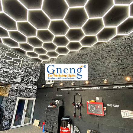 Factory Hot Sell Decorative Hexagon Led Lighting for Garage Barber Shop