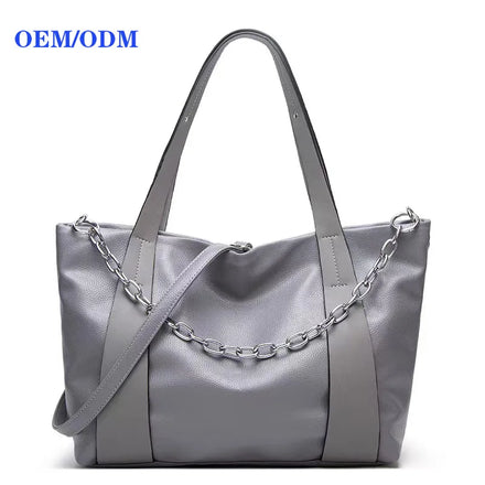 OEM Pu Leather Handbag Big Capacity Tote Bags for Women Shoulder Ladies Custom Hand Bag