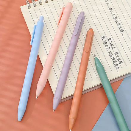 Promotion Plastic Morandi Solid Color Press Ball Pens For ooffice and School Supplies Neutral pen