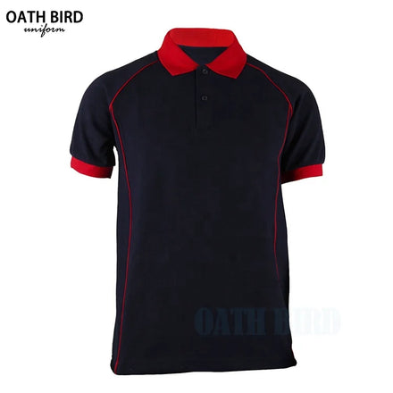Custom Men's Cotton Polo Two Tone Color Shirt Orange Jersey Corporate Polo Uniforms