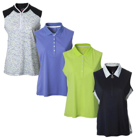 Wholesale Silk Screen Printing Milk Silk Sleeveless Casual for Shirts Women's Golf Apparel Breathable Quick Dry Knitted