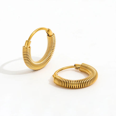 Fenny Jewelry Fast Delivary Smooth Popular Wire Twine Earring Versatile for Women Wholesale Stainless Steel Ladies Jewelry