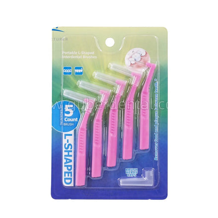 Guber Orthodontic Toothbrush for Braces Custom Logo L Shape Interdental Brush Plastic Teeth Cleaning Tool