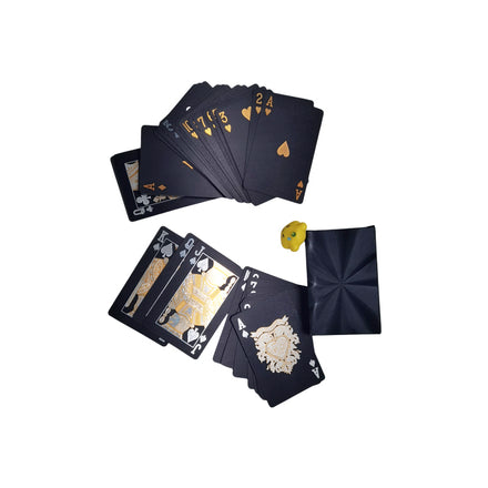 Premium Custom Logo Gold Foil Plastic Playing Cards - Waterproof Durable Professional Poker Deck for Travel & Gifts