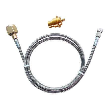 New 1.5m Soda Water Cylinder Soda Maker Stream DUO Quick Disconnect to External Co2 Tank Adapter & Hose Kit W/QD Connector