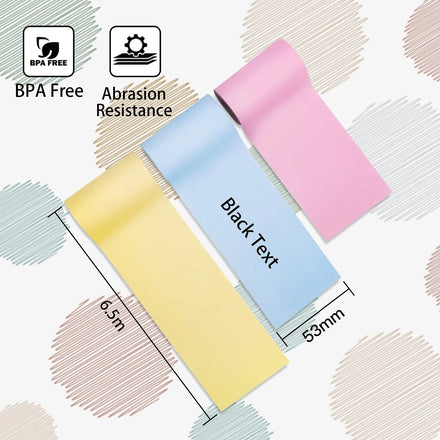 Phomemo Printer Adhesive Sticker for Thermal Printer T02 Pocket Printer Mint Green/Lavender Purple/Light Orange