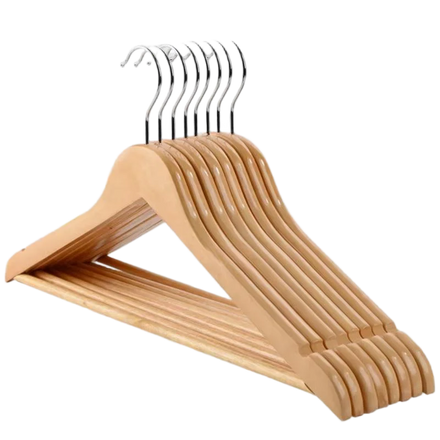 Wholesale Wooden Hangers Custom Hangers with Logo Natural Colors Wood Shirt Hangers