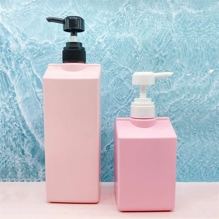500ml 1000ml Pink Hand Press Pump Plastic Cleaning Hand Wash Soap Liquid Bottles