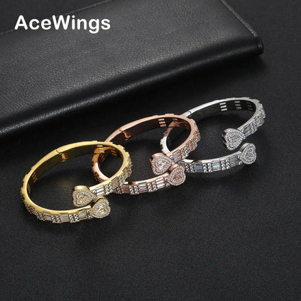 BB133 Bling Bling Brass Setting CZ Bracelet Hip Hop Women Fashion Jewelry CZ Bangle