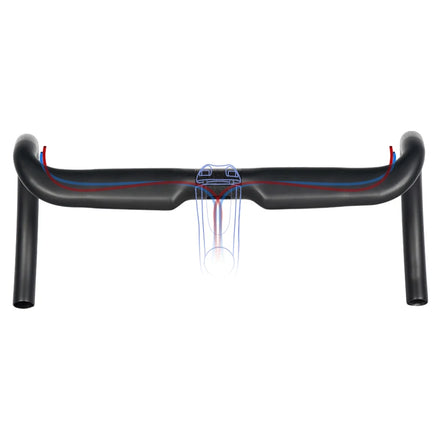 Customized Road Bike Handlebar Full Carbon Fiber Split Type Fully Internal Routing Integrated Handlebar Bike Road Drop Bars