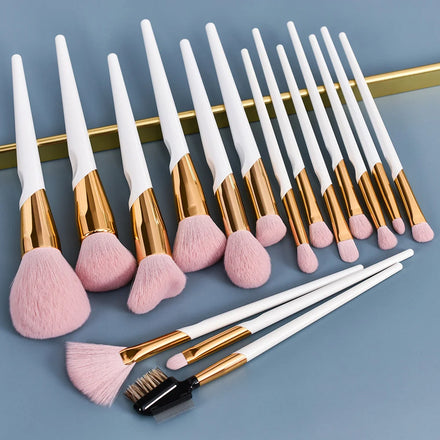 Best Selling Professional 12-Piece Makeup Brush Set Foundation Eyeshadow Lipstick & Concealer for Face Used with Cosmetics