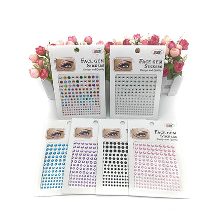Wholesale Decorative Gems Sticker 3mm 4mm 5mm 6mm Round Acrylic Pearl Self Adhesive Face Sticker