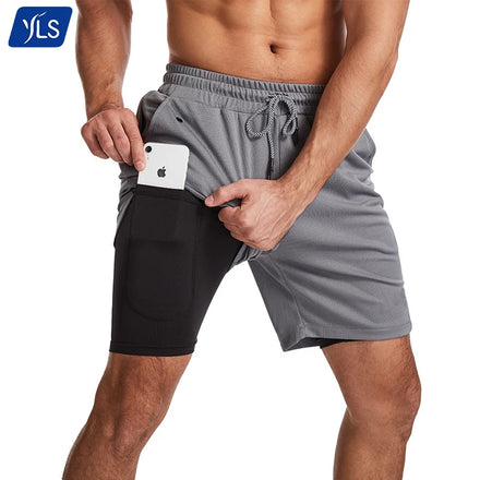 YLS 2023 Wholesale Men's Athletic Running Mesh Quick Dry Sweat Shorts Popular Gym Wear for Youth Cheap Price Plain Design
