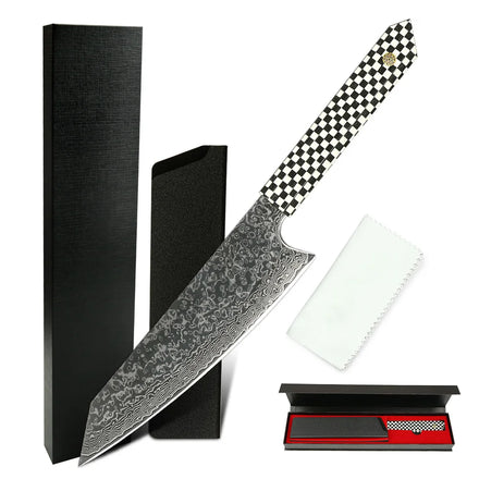 Custom logo Kitchen Chef Knives Stainless Steel Damascus Chef Knives with Mosaic Resin Handle