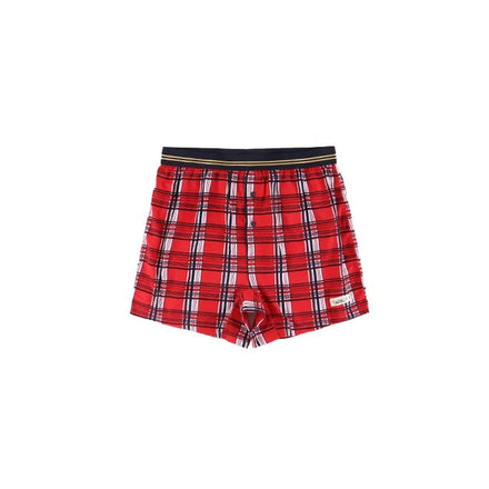 Men's Loose Home Woven Brief Boxer Shorts New Year Red Shorts Male Beach Shorts