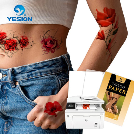 YESION Printable A4 A3 Blank Laser Temporary Tattoo Paper Water Slide Decal Sticker Paper Waterproof Blank Tattoo Paper