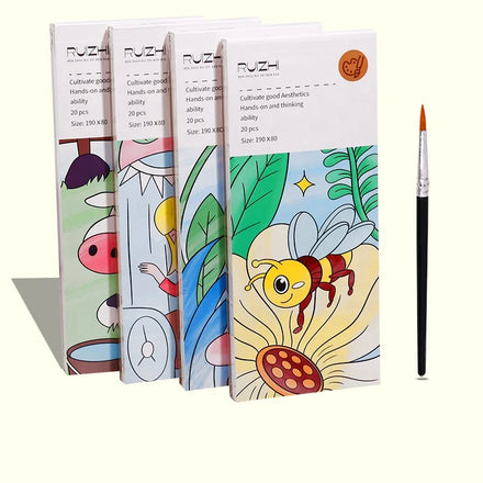 2023 New Children's Gouache Graffiti Picture Book Pocket Watercolor Painting Book Magic Water Coloring Books for Kids