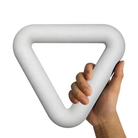 Power Training Kettlebell OEM Custom LOGO Free Weight Dumbbell Triangle White Iron Silicone Fitness Yoga Ring