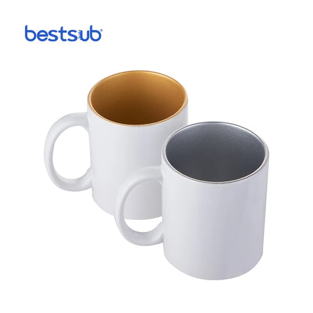 Wholesale Custom Sublimation Blanks Print Photo 11oz Ceramic Inner Sparkle Coffee Mug