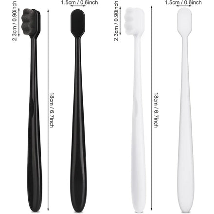 Nano Portable Ultra Soft Bristles Eco-Friendly Toothbrush 12000 Bristles 0.07mm Diameter Plastic Case for Home Use-Adult Kids
